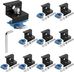 Versatile 10-Piece Solar Panel End Clamp Kit with Pre-Drilled Holes & Nuts/Bolts