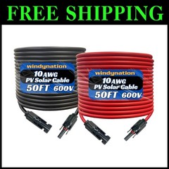 10 Gauge 10 AWG Pair 50 Feet Black + 50 Feet Red P Free USA Shipping
