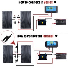 12V 200W Flexible Solar Panel Mono Caravan Camping Home Battery Charger 100 Watt