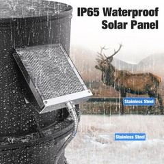 12V Solar Battery Charger for Deer Feeder – 1.7W Waterproof Panel & Mounting Cli