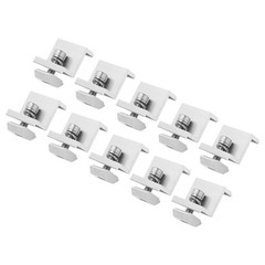 10PCS Solar Mount Z Bracket Aluminum Alloy Pressing Block PV Panel Rail End