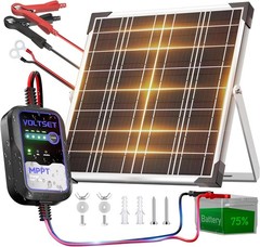 Solar Panel Kit 20W 12V with MPPT Controller, Solar Battery Trickle Charger Main