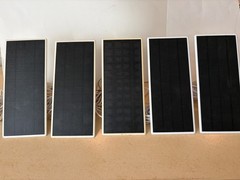 SET OF 5 -WASSERSTEIN «NESTOUT2SOLARWHTUSA» 2.5W SOLAR PANEL w/ BRACKETS