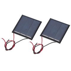2 Pcs 1.5V 0.225W 150mA Mini Solar Panels with 2 Cable, 45mm x 45mm