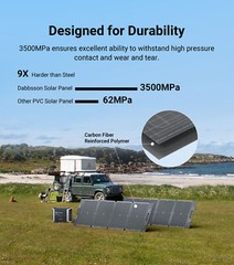 Dabbsson 120W Folding Solar Panel Portable IP67 w/ Adjustable Kickstand Outdoor