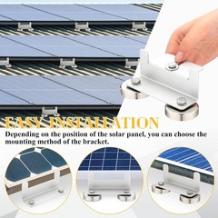 4 Pack 1200 Lbs No Drill Magnetic Solar Panel Mount Bracket Solar Panel Mount…