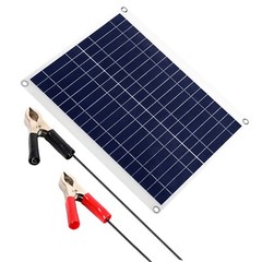 25W Solar Panel Polycrystalline 12V Dual USB Flexible Outdoor Battery Charger