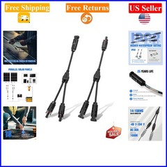 Solar Y Branch Parallel PV Connector Kit, Waterproof, 1 Pair, for Solar Panels