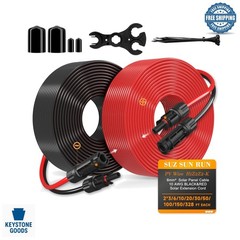 10AWG SunPower Solar Extension Cable with Waterproof Connectors, 6ft