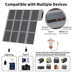 80W 120W Portable Solar panel for Jackery EXPLORER 240 300 Powerstation
