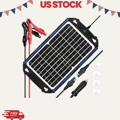 NEW 12W 12V Waterproof Solar Battery Charger Maintainer with MPPT Controller