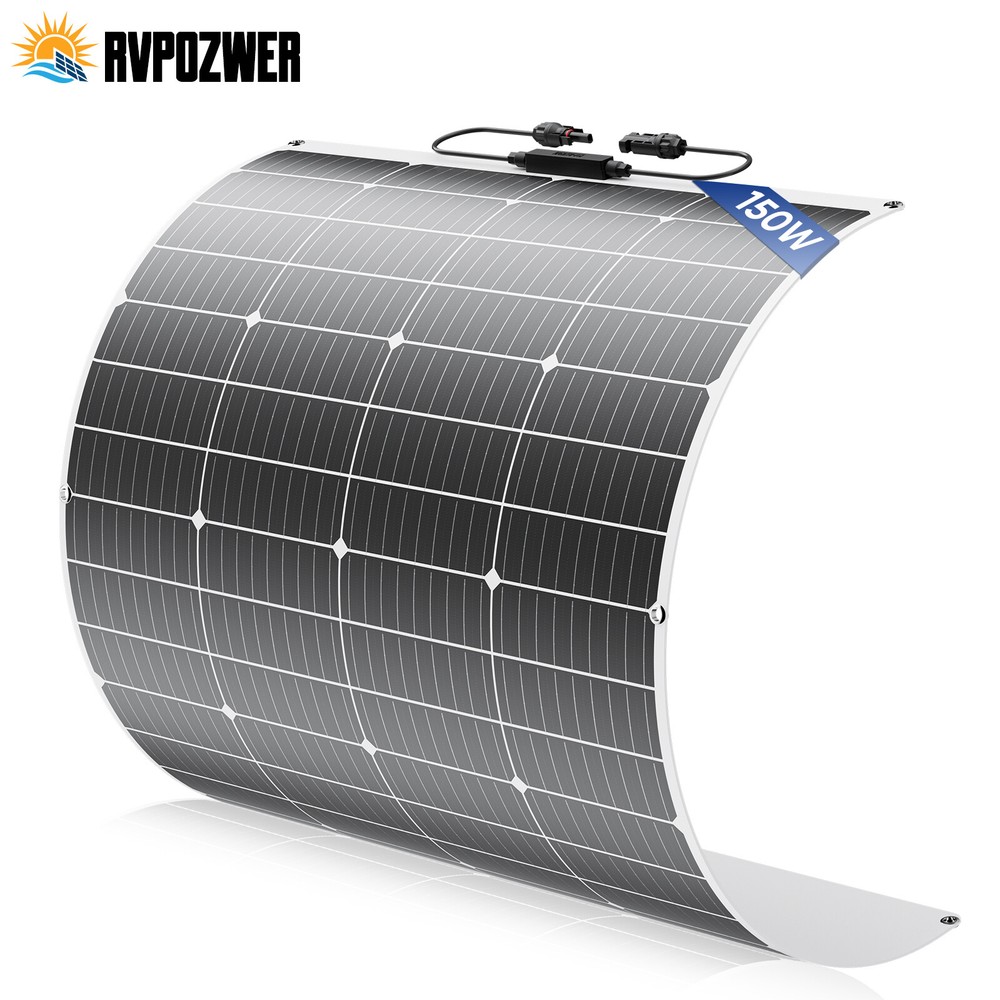 150Watt Flexible Mono Solar Panel 12V Volt Car Boat RV Rooftop Home Camping Roof