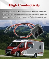 Solar Extension Cable 3ft 10AWG Waterproof Junction Box for RV Boat Camper