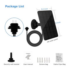 4W Solar Panel for Blink Outdoor 4 (4th Gen) , Solar Panel with USB-Port, Plu…