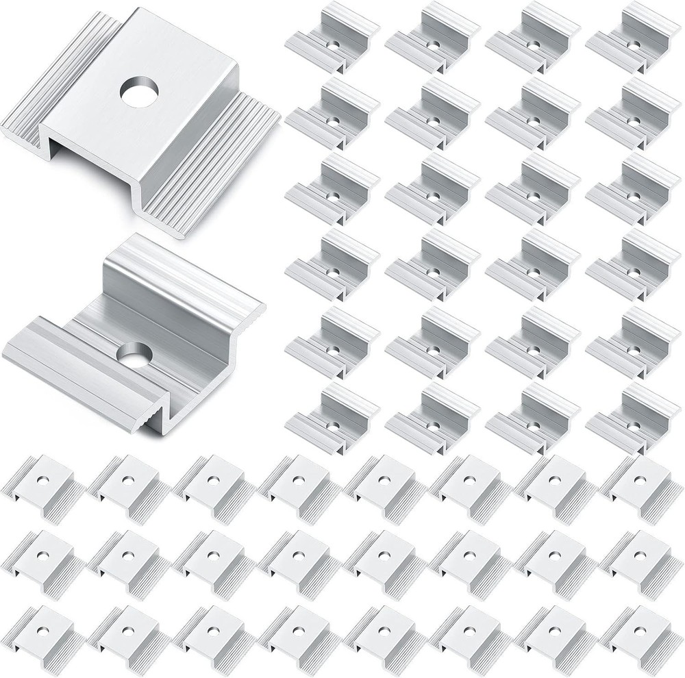 48 abrazaderas intermedias paneles solares de 35 50 mm aluminio de 1.06 pulgadas