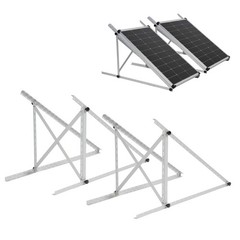 45inch (2 Sets) Upgrade Adjustable Solar Panel Mount Brackets PV System Roof RV