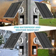 6W Solar Panel 360 Adjustable Bracket Wall Mount Doorbell Battery Charger Board