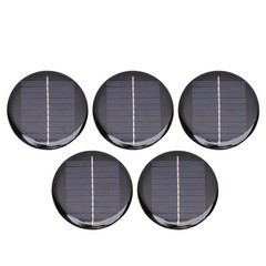 5pcs Round Monocrystalline Silicon Solar Panel For Small Devices