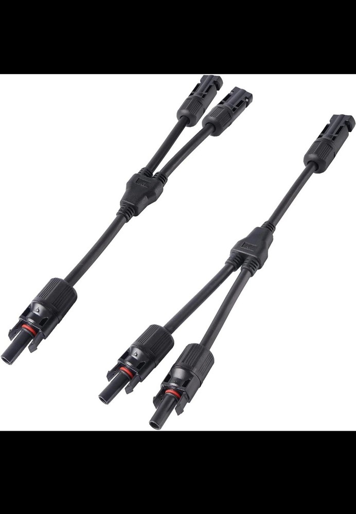Solar Panel Y Branch Cable Connection Waterproof Adapter Connector Extension