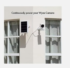 Wasserstein Solar Panel Compatible with Wyze Cam Outdoor – White