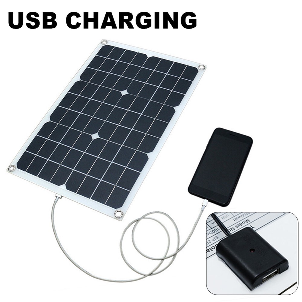 25W Portable Solar Kit High Power Solar Panel with 10A-100A Controller Suit6n