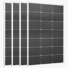 Uimoso 4PCS 100W Monocrystalline Solar Panels with MC4 Connectors &Durable Frame