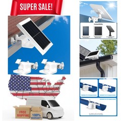 2-Pack Universal Gutter Mount with 360° Rotation for Maximum Sunlight Exposure