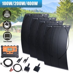400W Monocrystalline Solar Panel LCD Battery Charger Kit fr Home/Caravan/RV/Boat