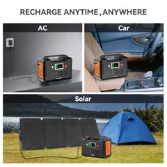 Flashfish Portable Power Station Kit 200W Solar Generator+60W Fold Solar Panel