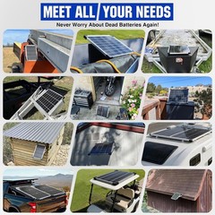 Solar Panel Kit 20W 12V with MPPT Controller, Solar Battery Trickle Charger Main