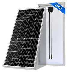 200W Mono Solar Panel 12V 22% Charging Off-Grid Battery Power RV Home Boat House