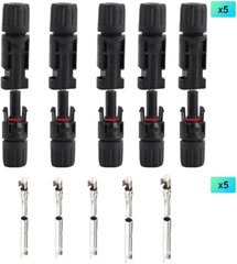 Cable de panel solar con conector solar impermeable IP67 de 10 piezas