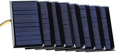 Solar Panel Cells 5V 60mA Mini Polycrystalline 68mmx37mm/2.67″x1.45″ (8 Units)