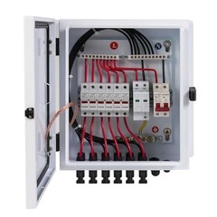 6 String Solar Combiner Box with 20A Fuse, Surge Protection & 63A Breaker