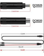 Solar Panel To 8mm Adapter Cable Dc 8mm Connector With Dc 5.5X2.5mm Converter📦