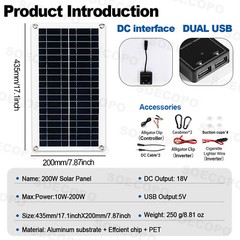6000W 100A 110V Solar Panel Kit Complete Solar Power Generator Home Grid Syste26