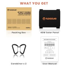 Portable Solar Panel Charger – Upgraded Fast Charging with USB-C PD2.0 – 40W