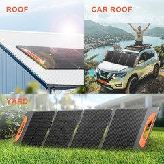 GreenOE 100W Foldable Portable Solar Panel High Efficiency IP67 Waterproof