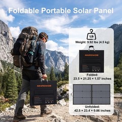 110W Foldable Portable Solar Panel 20V Monocrystalline Charger MC4