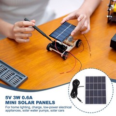 Mini 5V 3W 0.6A Solar Panel for Polycrystalline Cell with 3.1m Wire