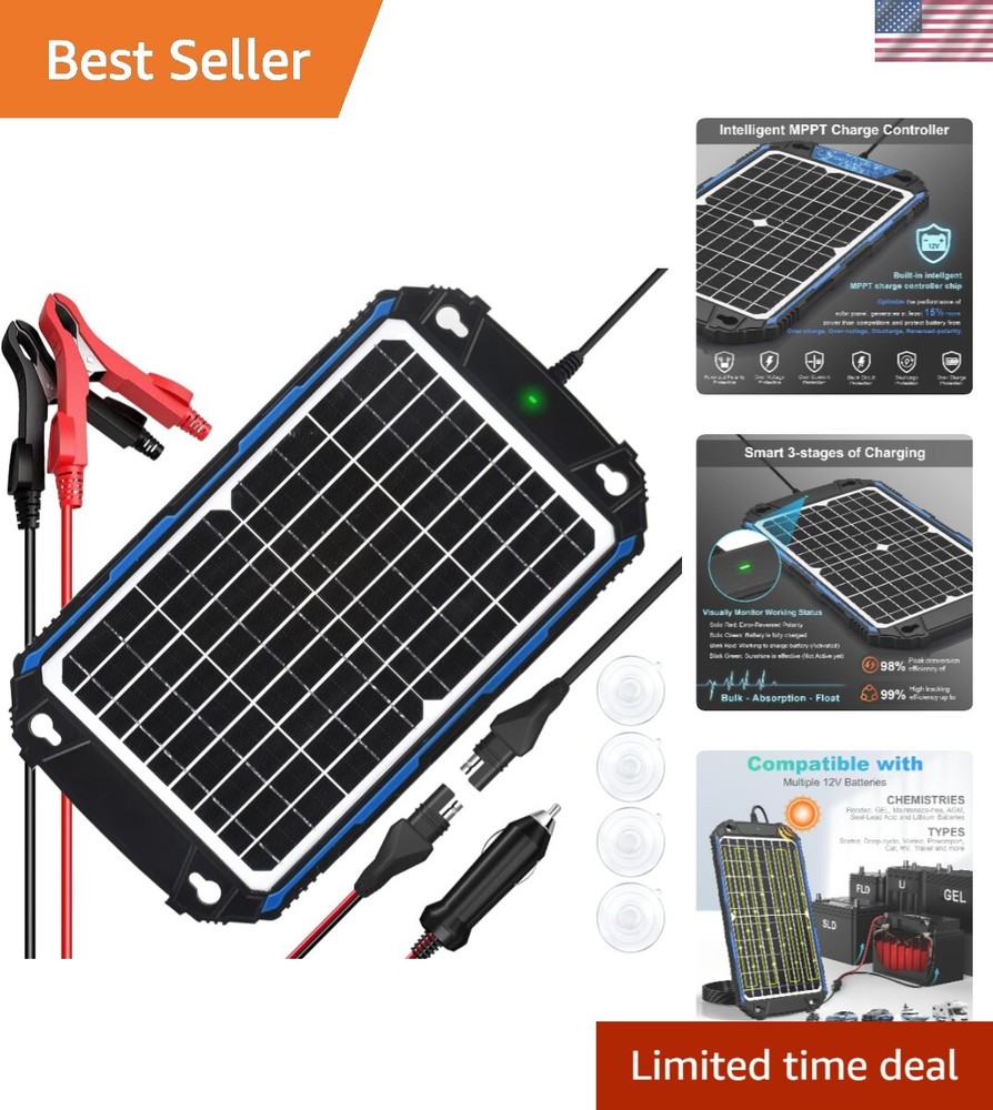Effortless Charging with 12W Solar Panel – UltraSmart MPPT Technology Included