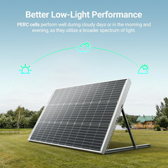 100W 12V Monocrystalline Solar Panels – 2-Pack for Off-Grid Power Solutions