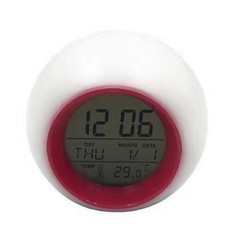 Creative Round 7 Color Alarm Clock Nightlight Calendar Display Quiet Operations