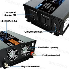 20000W Peak Solar System Kit Flexible Panel DC 12V/24V To AC 110V/220V Inverte1G