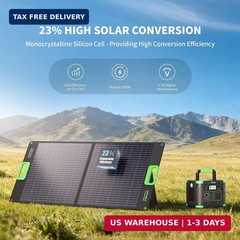 100W Portable Solar Panel for Power Station Generator, 20V Foldable Solar Cell S