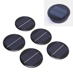 5pcs Round Monocrystalline Silicon Solar Panel For Small Devices