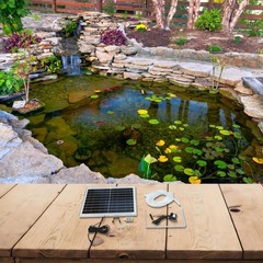 Solar Panel with 240L/H Water Pump for Efficient Outdoor Water Feature