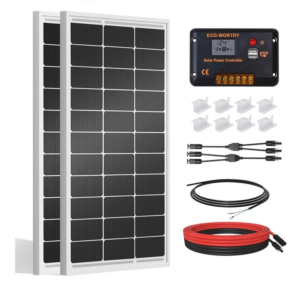 Eco-worthy 12V 200W Solar Panel Kit for RV, Camper and Vehicle