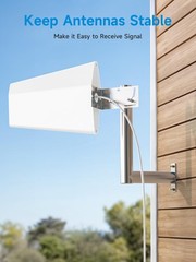 Stainless Steels Pole Mount 12» Length Universal L-Type Pole Mast Bracket fo…
