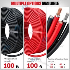 10AWG 100FT Solar Panel Extension Cable Tinned Copper Solar Cable 6mm² PV Wire